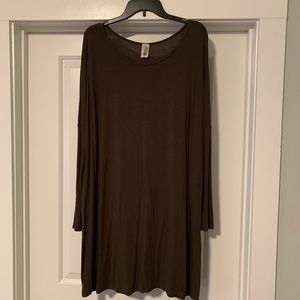 Olive Green Long Sleeve Dress